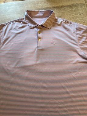 rhoback XXL Birdie  stripe performance polo NWOT